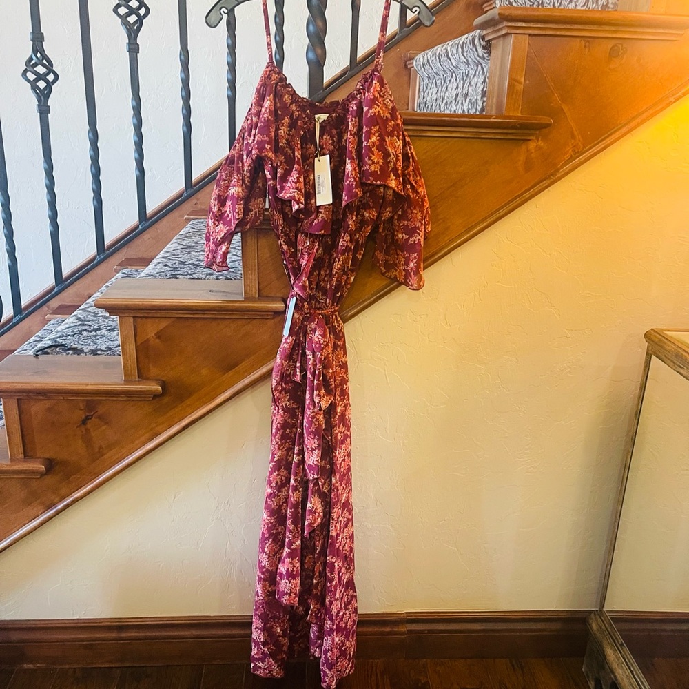 Off the shoulder Mia Joy floral dress.